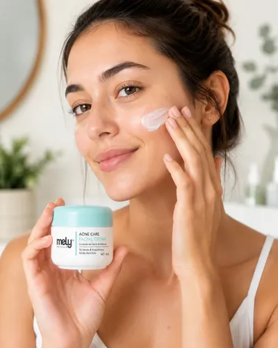 Crema Facial Para Acne Mely Acido Salicilico Te Verde 50g