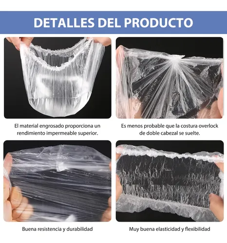 500 Piezas Gorros De Baño Desechables Transparentes C