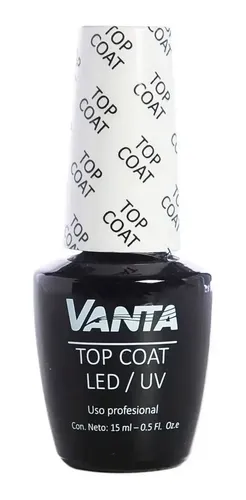 Top Coat Esmalte Semipermanente Vanta Gel On Off Uv Led 15ml