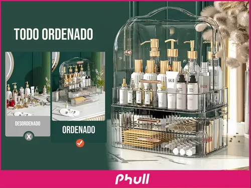 Organizador De Maquillaje Portatil Escritorio Porta Cosmetic