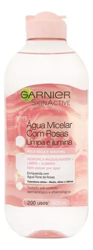 Agua Micelar Con Rosas Garnier 400 Ml Desmaquilla Limpia