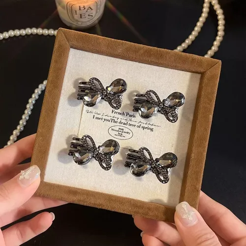 Pinza Lateral Para El Pelo Con Lazo Y Diamantes De Imitación