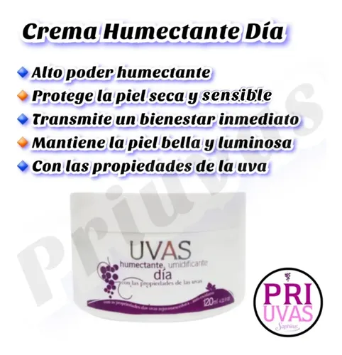 Crema Humectante Dia 120ml Uvas Cosmeticos Carmen Suain