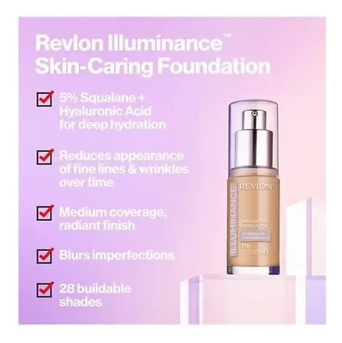Base Líquida Revlon Illuminance 305 Medium Sand – 30ml