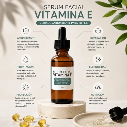 Vitamina E Facial Hidratante, Antioxidante Y Reparadora 50cc
