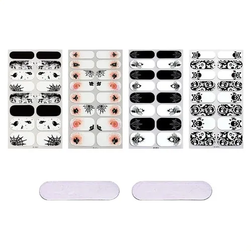 Set 2 Uds Calcomanías Uñas Luminosas Halloween Adhesivas