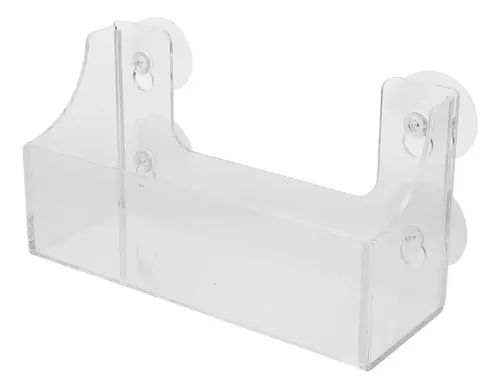 Organizador De Acrílico Transparente Con Ventosas, 22x8x12cm