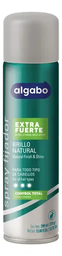 Spray Fijador Algabo Extra Fuerte Brillo Natural 390ml
