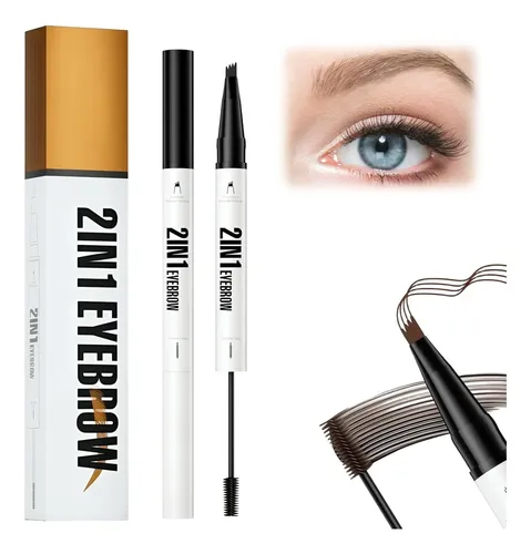 Lápiz De Cejas Microblading 2 En 1, Resistente Al Agua