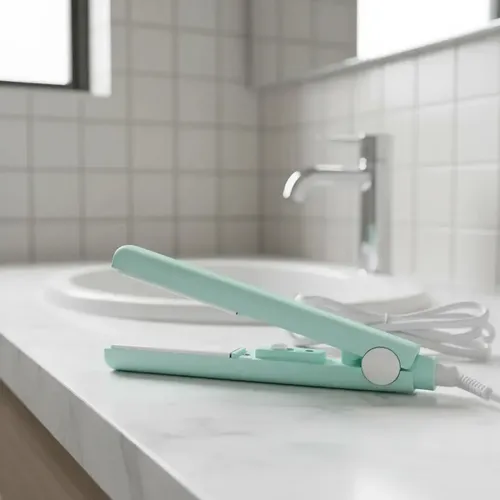 Planchita Pelo Mini Plancha De Viaje Color Verde Agua