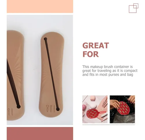 Set De Bolsas De Silicona Para Brochas De Maquillaje Con Esp