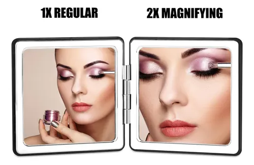 Espejo De Maquillaje Compacto Ytlx Con Aumento De 1x/2 Veces