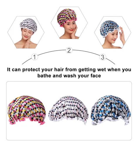 Patrón De Impresión De Gorros De Baño Impermeables Reutiliza