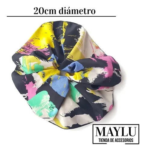 Scrunchie Saten,colita De Pelo Antifrizz,maxi Scrunchie Raso Multicolor