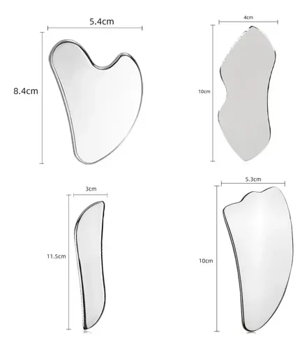 L Stainless Steel Gua Sha Facial Tool Set For Muscle J