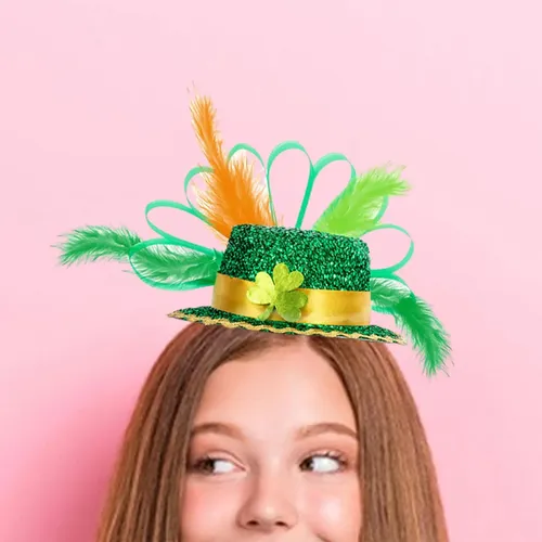 Diadema De San Patricio Aro De Pelo Verde Para Accesorios De