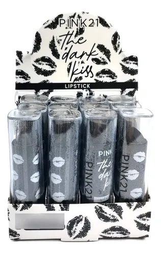 Lapiz Labial Color Negro Dark Kiss Pink 21 Caja 12 Unidades