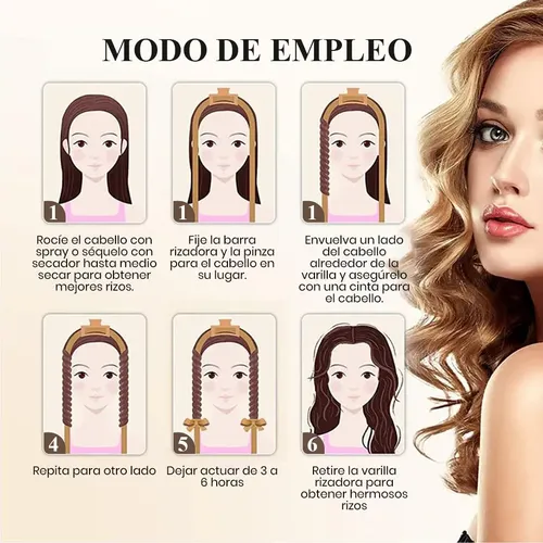 Rulos Para Cabello Sin Calor Con Banda Para Ondas De Noche