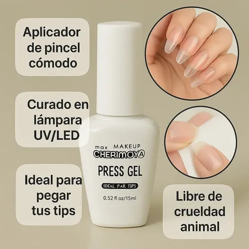 Cherimoya Gel Para Press On Uñas 15 Ml Soft Gel Led/uv Tips