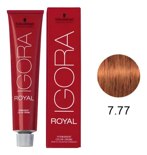 Igora Royal 7-77 Rubio Medio Cobre Extra Coloración Schwarzkopf