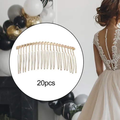 20 Piezas Peines De Novia Accesorios De Cabello Dorados