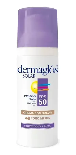 Dermaglós Protector Solar Fps 50 Color Tono Medio Crema X50g
