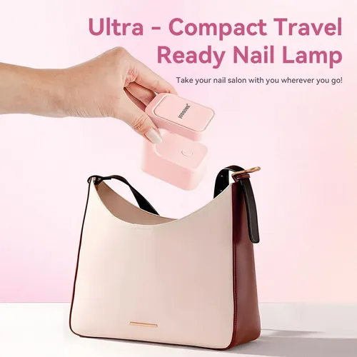 Lámpara Led Uñas Recargable Portátil Rosa Con Timer