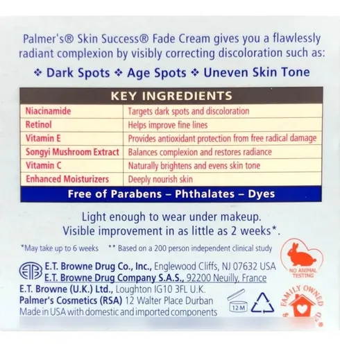 Crema Despigmentante Palmer’s Skin Success Con Niacinamida