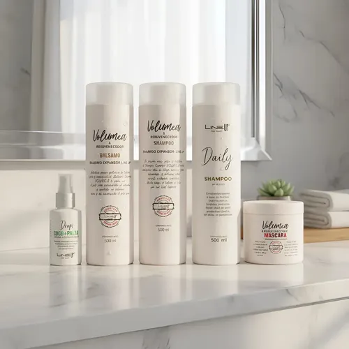 Máscara Acondicionadora Volumea otorga Volúmen (efecto redensificante engrosador) para Cabellos Finos mientras rejuvenece la fibra capilar, producto profesional, Pote x 250Mls LineUp