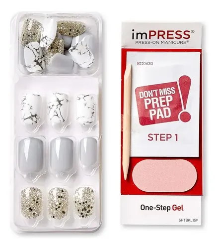 Uñas Adhesivas Kiss Impress Nails – N° Kim010 Knock Out
