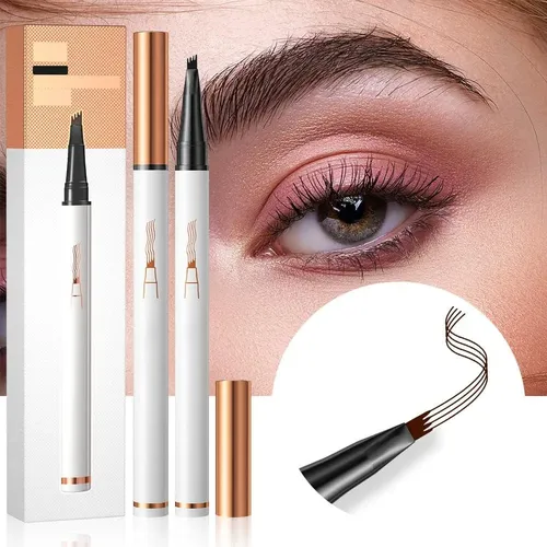 Lápiz Waterproof Para Cejas 4 Puntas Light Brown Fiopet