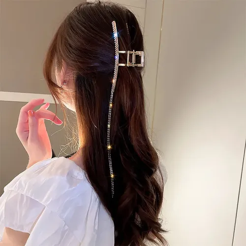 Pinza Para El Pelo Con Forma De Flor De Strass Para Mujer Y