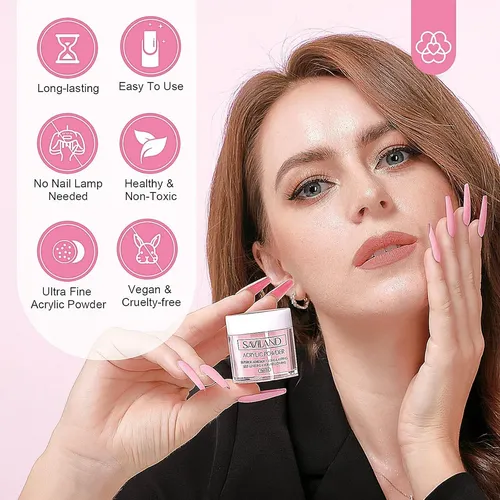 Kit Acrílico De Uñas Para Principiantes Saviland A1