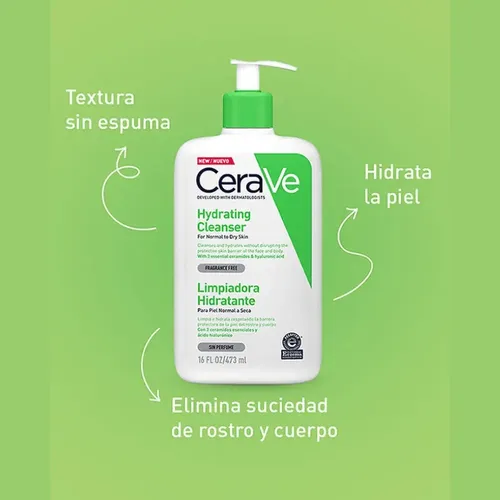 Cerave Limpiador Facial Hidratante Para Piel Normal A Seca