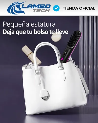 Plancha Peine Inalámbrica Led Iones Y Temperatura Ajustable