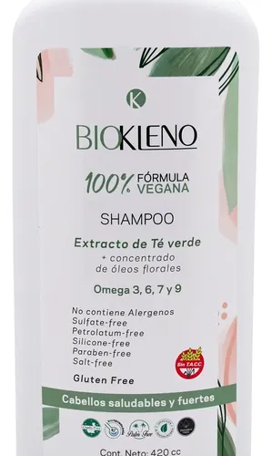Bio Kleno Formula Vegana Shampoo Te Verde Sin Tacc X 420ml