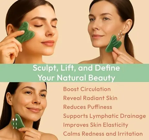 Herramienta Facial Jade Gua Sha, 100% Natural, De Xiuyan Jad