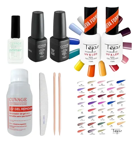 Kit Semipermanente 9 Unidades Tejar Removedor Base Top Color