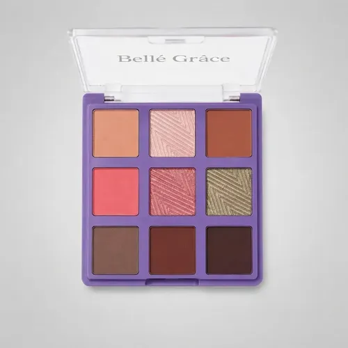 Paleta Tono 04 Sombras de Ojos X9 Tonos Brillante Mate Maquillaje Rostro Veoquiero