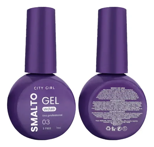 Esmalte Semipermanente City Girl Profesional 132 Colores 7ml
