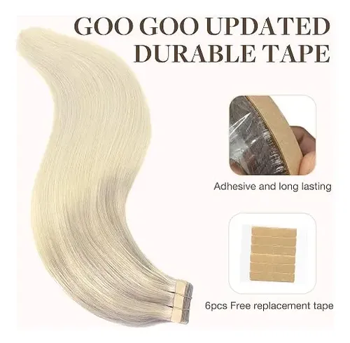Extensiones Cabello Humano Goo Goo Remy Cinta Adhesiva 24