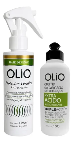 Kit Olio Acido Cabellos Teñidos Protector + Crema De Peinar