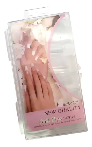 Tips Caja X 100 Un. Uñas Esculpidas Blanco, Natural Transp.