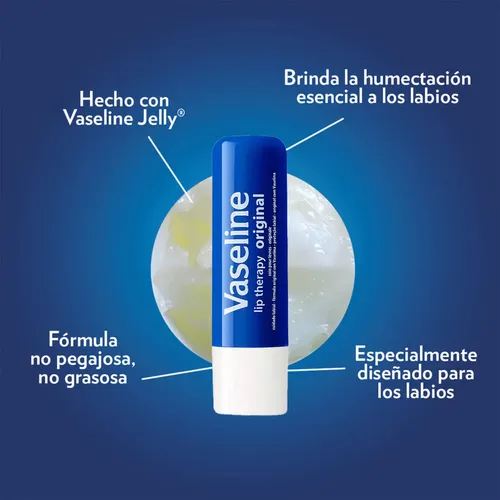 Bálsamo Labial Vaseline Original en Barra para Labios Secos