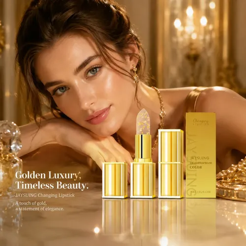 Jaysuing Lápiz Labial Que Cambia De Color Con Lámina