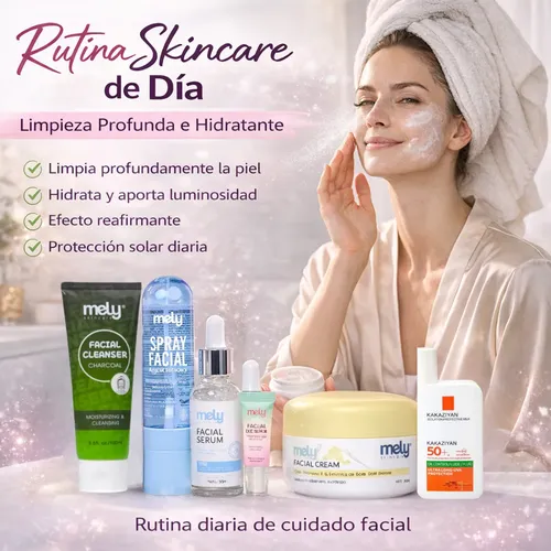 Rutina Skincare De Día Limpieza Facial Profunda E Hidratante