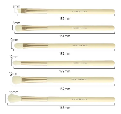 Set De Brochas Para Ojos Evrchgiea 6 Unidades Amarillo