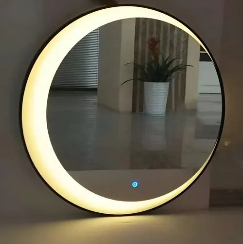 Espejo Circular Led 60cm Espejo Cálido Romántico Marco Diseño 3