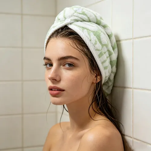 Gorro De Baño En Forma De Z, Suave, De Forro Polar, A Rayas,