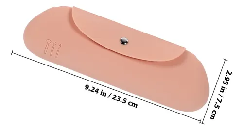 Bolso De Maquillaje Anticaída Con Soporte Facial De Silicona